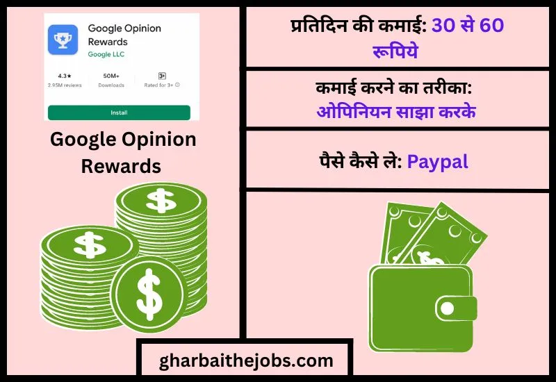 गूगल ओपिनियन रिवॉर्ड ऐप (Google Opinion Rewards App) - पैसा कमाने वाला ऐप Apk